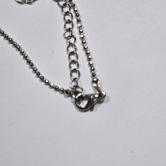 Sparkling Silver Tone Pave Crystal Heart Necklace - Picture 3 of 10